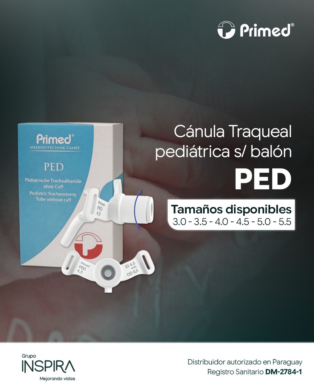 Cánula de Traqueostomía Pediátrica sin Balón – Primed PED