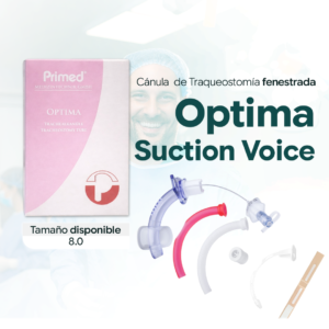 Cánula de traqueostomía fenestrada Optima Suction Voice