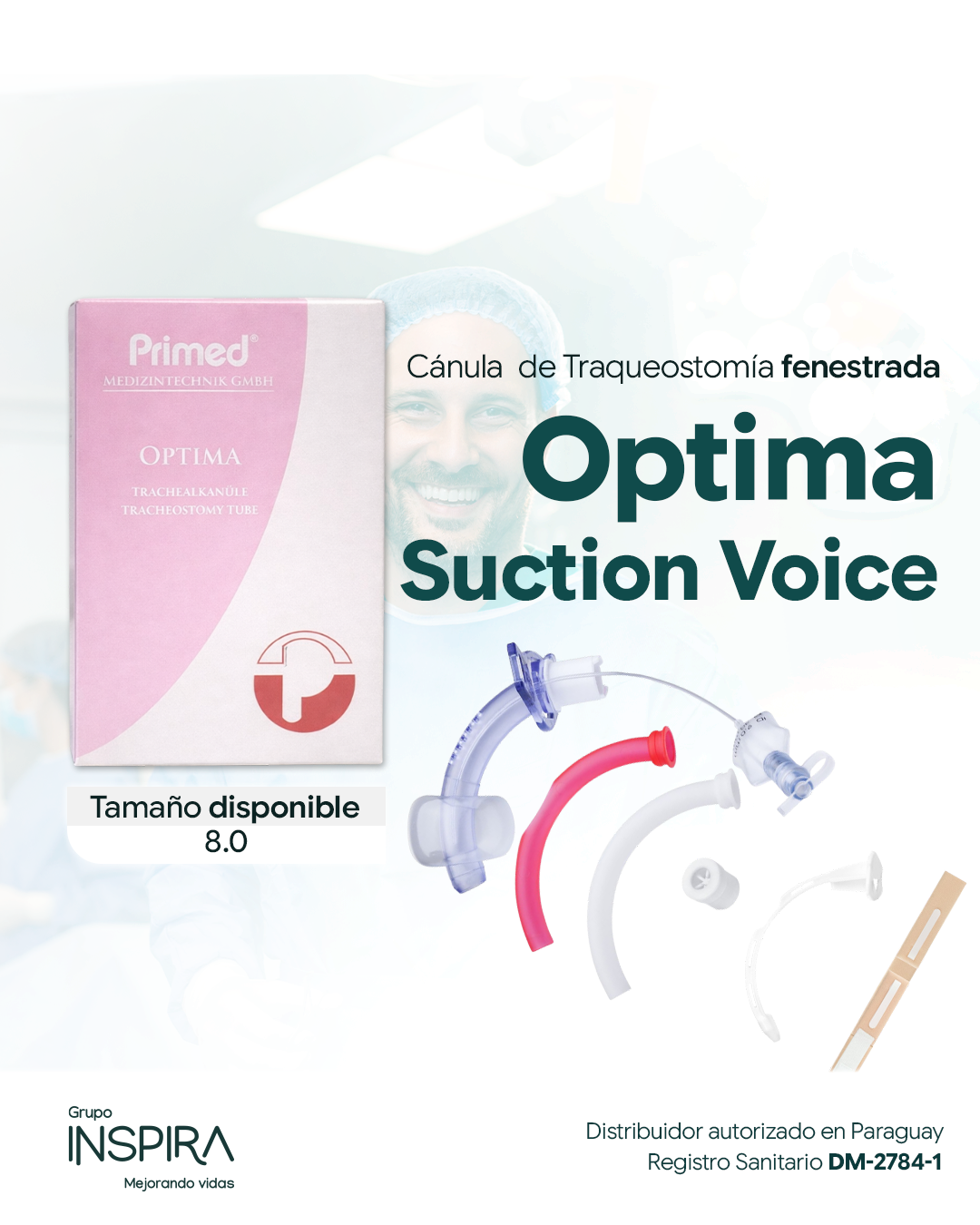 Cánula de traqueostomía fenestrada Optima Suction Voice